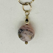 Load image into Gallery viewer, Pink Peruvian Opal Matte Finish Drop Bead Pendant | Pink | 1&quot; Long |
