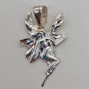 Fairy Sprite Sterling Silver Charm | 1" Long | Silver | 1 Pendant |