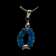 Load image into Gallery viewer, Dazzle Blue Apatite Moon Goddess 14K Gold Filled Pendant | 1" Long |
