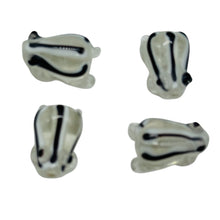 Load image into Gallery viewer, Frog Lampwork Glass Jumping Frogs Beads | 17x12x9mm | Celar Black | 4 Beads
