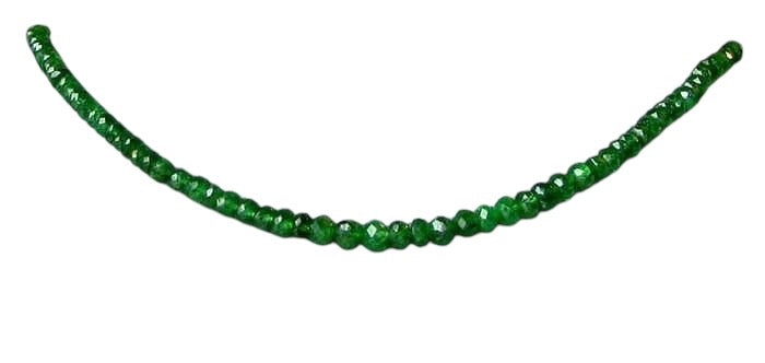 Radiant Green Tsavorite Garnet Faceted Bead Strand 6081