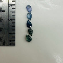 Load image into Gallery viewer, Sapphire AAA Faceted 4.4cts Parcel Briolette Beads | 6x4 to 5x4mm | Blue | 5 |
