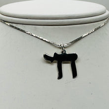 Load image into Gallery viewer, Chai Sterling Silver Symbol Pendant Charm | 7/8&quot; Long | Silver | 1 Pendant |

