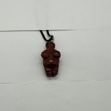 Load image into Gallery viewer, Brecciated Jasper Stone Goddess Pendant Necklace | 3/4&#39; Long | Red | 1 Pendant |
