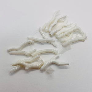 Coral Branch Beads | 31x3 to 27x2mm | White | 14 Beads |