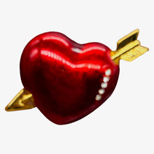 Load image into Gallery viewer, Sparkling Society Designer Arrow Heart Brooch 40x45x40mm Romantic Love USA
