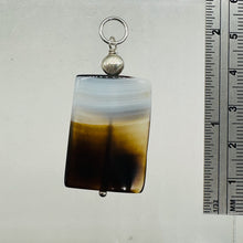 Load image into Gallery viewer, Sardonyx Agate Sterling Silver Pendant | Orange, White, Black | 1 3/4&quot; Long |
