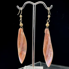 Load image into Gallery viewer, Designer Pink Mussel Shell 14K Gold Filled Earrings | 2 1/2&quot; Long |
