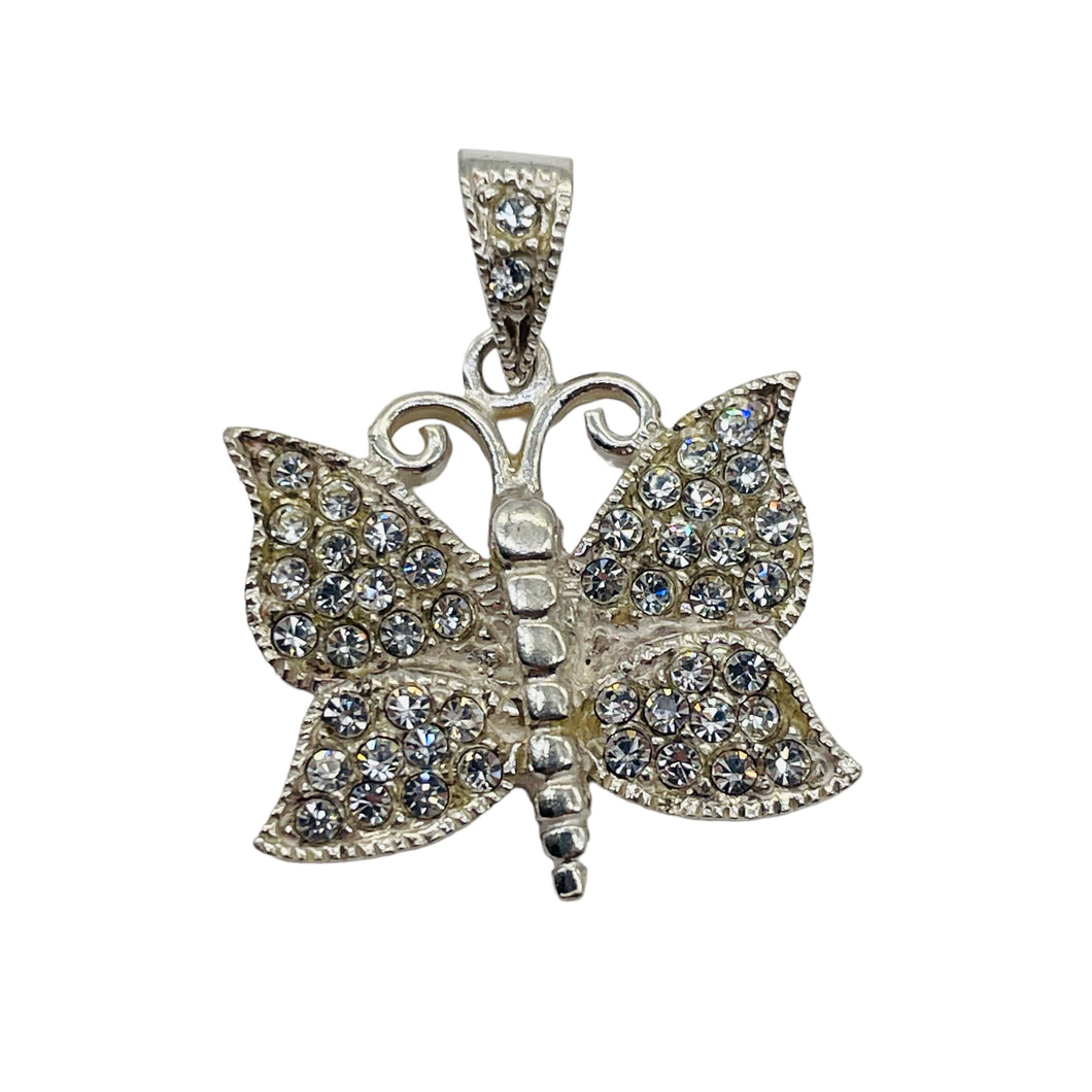 Butterfly Marcasite Sterling Silver Pendant | 1