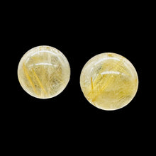 Load image into Gallery viewer, Gem Quality Golden Rutilated Quartz Round Beads | 13mm | 2 Beads |

