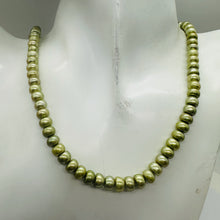 Load image into Gallery viewer, Dubai Pistachio Fresh Water Pearl Strand | 7x5mm | Pistachio Green }
