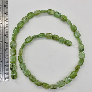 Silver Schiller Green Kyanite Bead Strand | 10x8mm | Green Silver | 41 Beads |