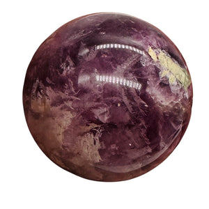 Lepidolite Purple Mica 134g Sphere | 1 3/4 in | Purple, White | 1 Specimen |