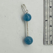 Load image into Gallery viewer, Aquamarine Dangle Drop Sterling Silver Pendant | 1 1/2" Long | Blue |
