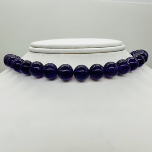 Amethyst Gorgeous Round Bead AA Strand | 10mm | Deep Purple | 40 Beads |