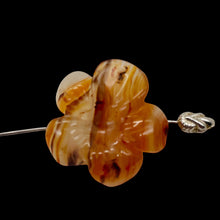 Load image into Gallery viewer, Plumeria! Carved Carnelian Hawaiian Flower Bead | Orange | 25x6mm | 1 Bead |
