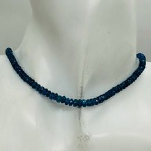 Load image into Gallery viewer, Stunning AAA Neon Blue Apatite Faceted Roundel Bead Strand | 4x2mm | 150 Beads |
