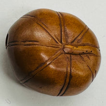 Load image into Gallery viewer, Mermaid on a Lotus Leaf Signed Netsuke Bead | 24x20x14mm | Brown
