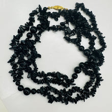 Load image into Gallery viewer, Designer Natural Onyx Necklace 30" 14K Gold Filled Clasp Handmade USA
