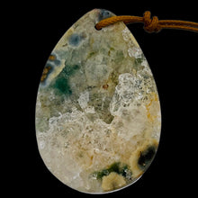 Load image into Gallery viewer, Druzy Ocean Jasper Pendant Teardrop | 50x34x9mm | Crystal Green | 1 Bead
