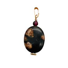 Load image into Gallery viewer, Natural Poppy Ocean Jasper 14K Gold Filled Pendant | Pink, Black | 1 1/4&quot;}
