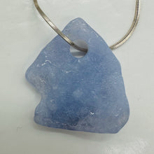 Load image into Gallery viewer, Druzy Blue Chalcedony Designer Pendant Bead | 89cts | 44x26x8mm | 1Bead |
