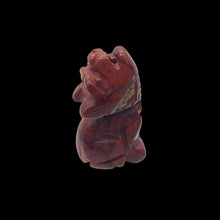 Load image into Gallery viewer, New Moon Howling Red Jasper Wolf Coyote Figurine | 21x11x8mm | Red
