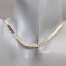 Load image into Gallery viewer, Sleek Sterling Silver 4mm Herringbone Chain Necklace | 16&quot; Long |

