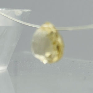 Glistening One Yellow Aquamarine (Heliodor) Briolette Bead 7789