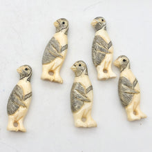 Load image into Gallery viewer, Waterbuffalo Bone Tuxedo Penguin | 32x11x6.5mm | Cream/Black | 1 Bead
