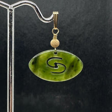 Load image into Gallery viewer, Jade New Zealand Maori Koru 14K Gold Filled Pendant | Green | 1&quot; Long |
