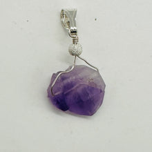 Load image into Gallery viewer, Amethyst Natural Crystal Sterling Silver Pendant | 1 1/2&quot; Long | Purple |
