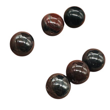 Load image into Gallery viewer, Tiger Iron Round Beads | 10mm | Black, Dark Red | 6 Beads |
