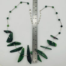 Load image into Gallery viewer, Designer Ruby Zoisite Drop &amp; 925 Sterling Silver 18-21 inch Necklace 6337
