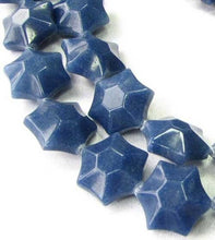 Load image into Gallery viewer, Hand Carved Dumortierite Star Pendant 14K Gold Filled Blue Gemstone 1in
