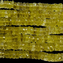 Load image into Gallery viewer, Citrine from Brazil Faceted Rondelle Beads | 6x2mm | Yellow | 10 Beads |
