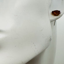 Load image into Gallery viewer, Amber Rose Flower Post Stud Earrings | 9mm | Amber | 1 Pair Earrings |
