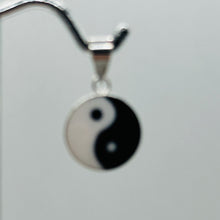 Load image into Gallery viewer, Ying Yang Sterling Silver Round Pendant | 7/8&quot; Long | Black, White | 1 Pendant |
