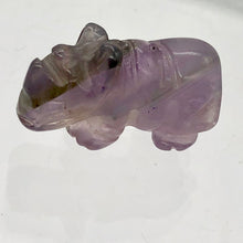 Load image into Gallery viewer, 2 Amethyst Hand Carved Rhinoceros Animal Beads | 20x13x8mm | Purple
