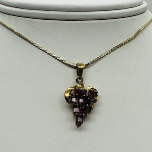 Ruby Gemstone Vermeil Pendant Necklace | Red | 1 inch long | 1 Pendant |