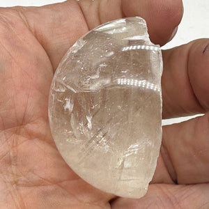 Optical Calcite Iceland Spar 82g Unique Specimen1/2 Sphere | 47x24mm | Clear |