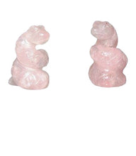 Load image into Gallery viewer, Carved Rose Quartz Snake Animal Beads | 20x11x7mm | Pink
