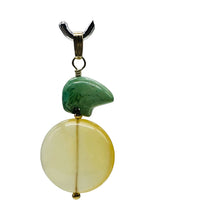 Load image into Gallery viewer, Gemmy Peruvian Opal w/Variscite 14K Gold Filled Pendant|Clear Green|1 3/4&quot; Long|
