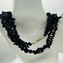 Load image into Gallery viewer, Designer Natural Onyx Necklace 30" 14K Gold Filled Clasp Handmade USA
