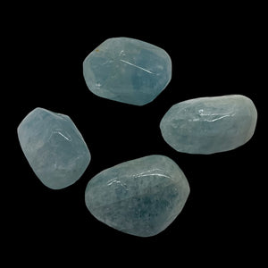 Aquamarine Smooth Nugget Bead Parcel | 22x17x13 - 19x14x14mm | Blue | 4 Beads |