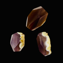 Load image into Gallery viewer, Chrysocolla Agate Faceted Free Form 3 Beads| 35x17 to 28x16mm | Lavender Clear |
