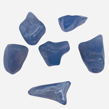 Load image into Gallery viewer, Chalcedony Gemstone Nugget Beads | 29x19x17 to 23x19x13mm | 52g| Blue | 6 Beads|
