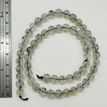 Load image into Gallery viewer, Tourmalinated Quartz Bead Strand |7mm | 15.5&quot; Long | Clear, Black | 56 Beads |
