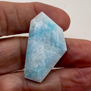 84cts Druzy Natural Hemimorphite Pendant Bead | Blue | 45x36x10mm | 1 Bead |