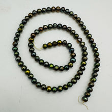 Load image into Gallery viewer, Blue Purple Peacock Freshwater Pearl Beads 5mm Round 90 Pearls Jewelry Making
